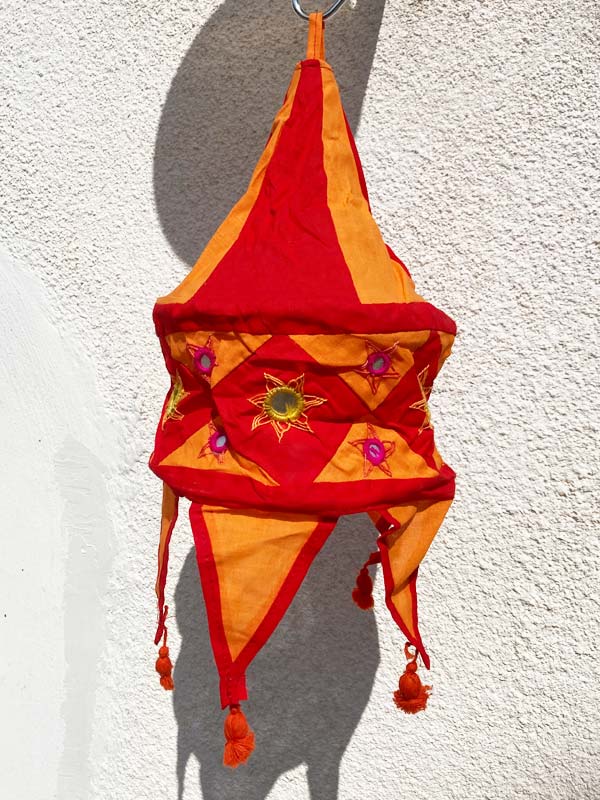 Nepáli textil lampion 40 cm
