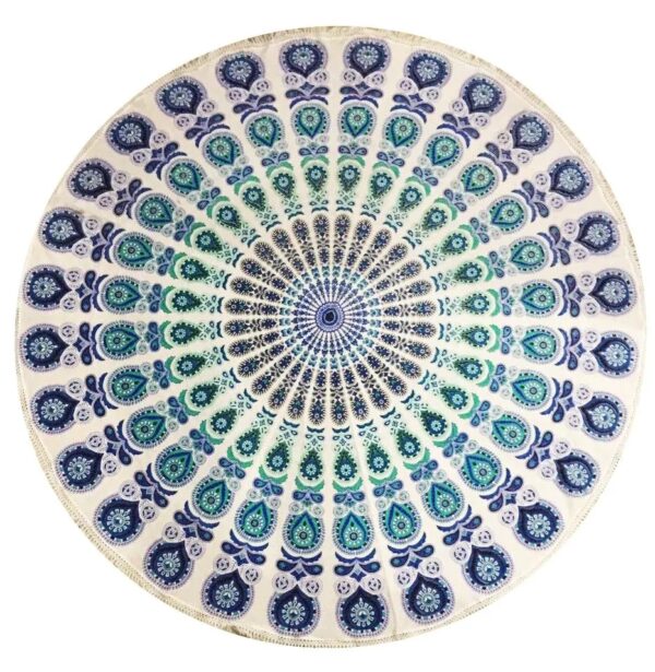 Kerek mandala pléd vagy terítő 210 cm átmérőjű