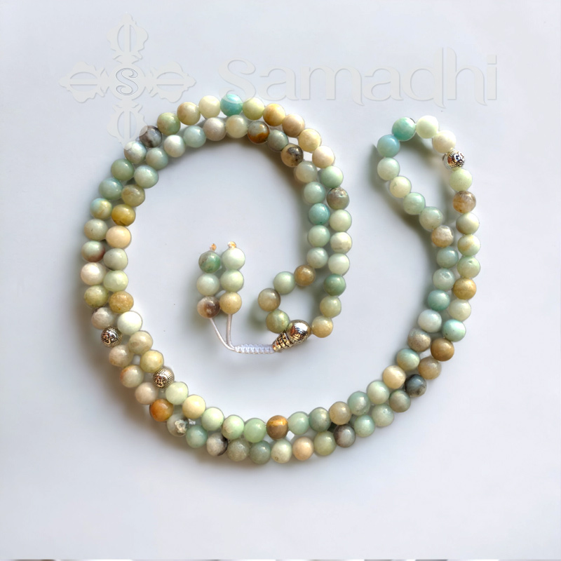 Amazonit 108 szemes ásványmala - Samadhi Mala