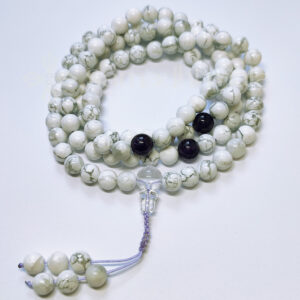 Howlit mala ametiszt osztással SAMADHI MALA