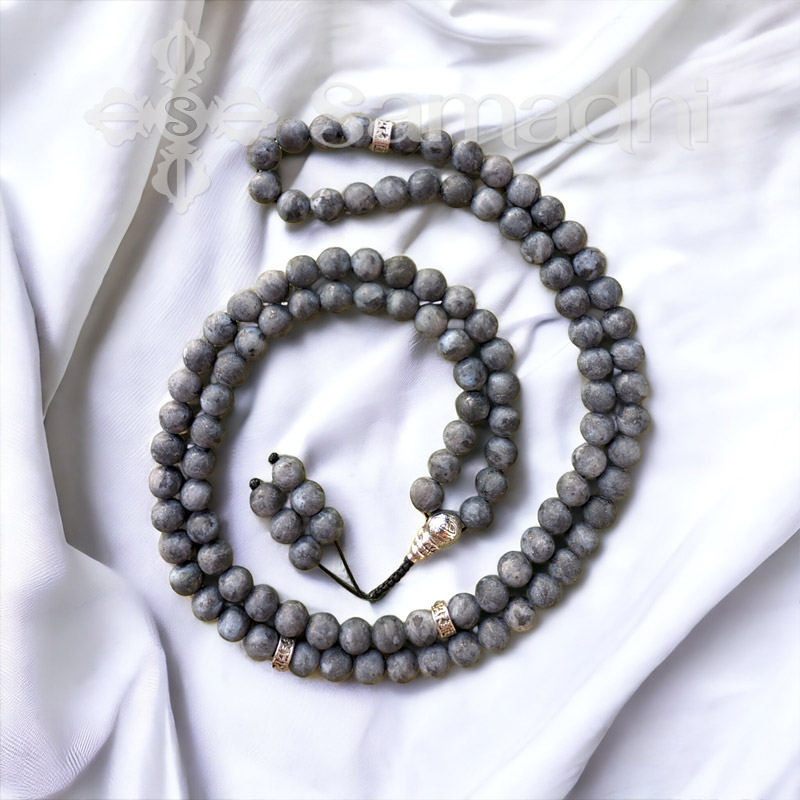 Larvikit ásvány mala matt 108 szemes - Samadhi Mala