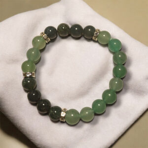 Nyugalom Achát Aventurin ásványkarkötő