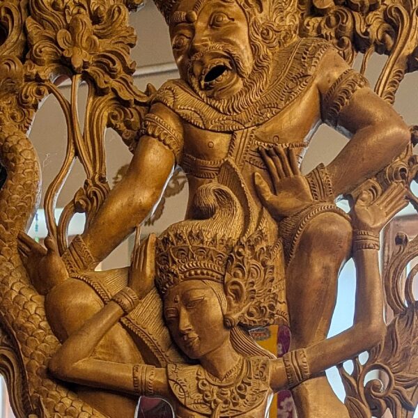 Antik balinéz hindu falikép műtárgy - Image 3