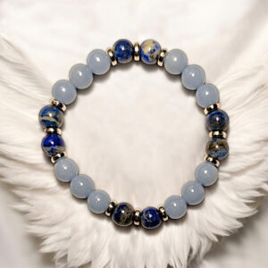 Égi Harmónia Angelit-Lápisz lazuli ásványkarkötő