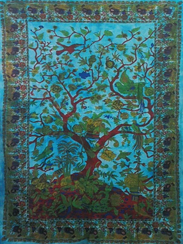 Életfa mintás pamut faliszőnyeg vagy terítő