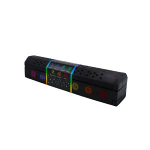 Füstölőégető doboz csakra szimbólumokkal fekete színű