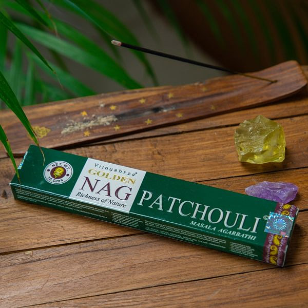 Golden Nag Patchouli természetes prémium füstölő