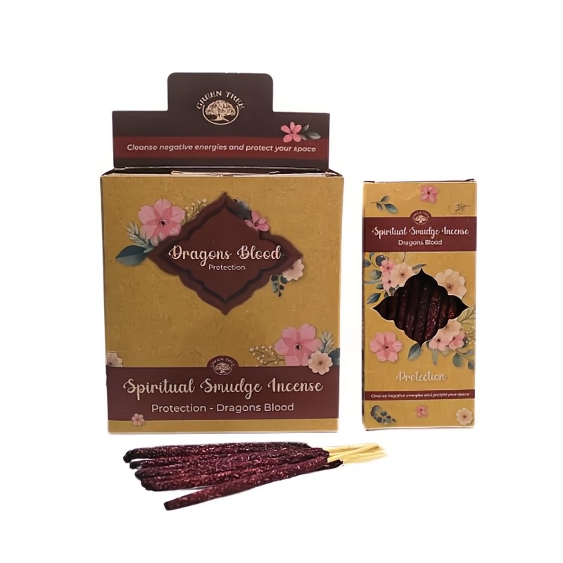 Green Tree Spiritual Smudge Protection Dragons Blood Sárkányvér természetes prémium füstölő