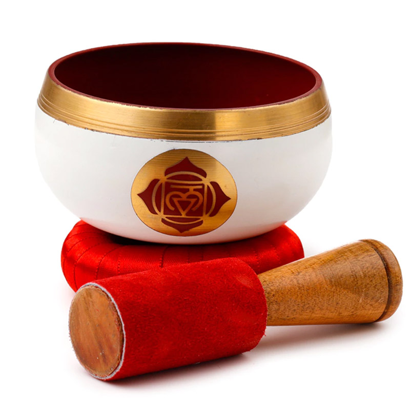 Gyökércsakra hangtál ütővel és alátéttel