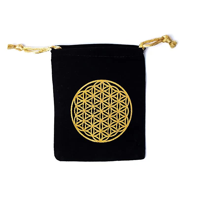 Mala tartó vagy ékszeres szütyő Élet Virága szimbólummal