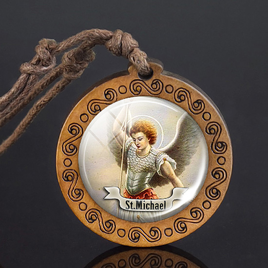 Mihály Arkangyal nyaklánc állítható szíjjal