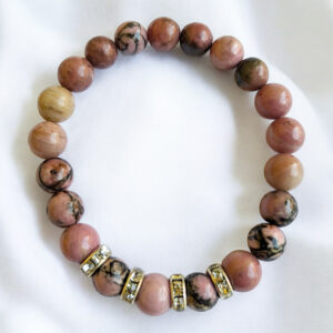 Rodonit ásványkarkötő