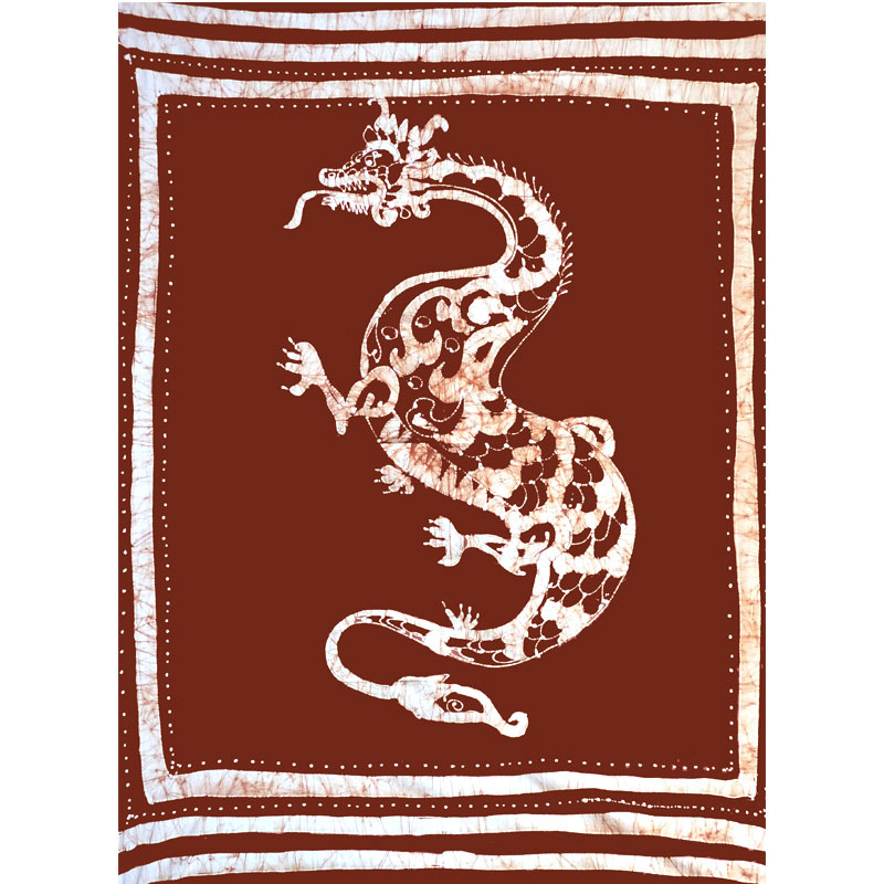 Sárkány mintás pamut ágytakaró vagy faliszőnyeg