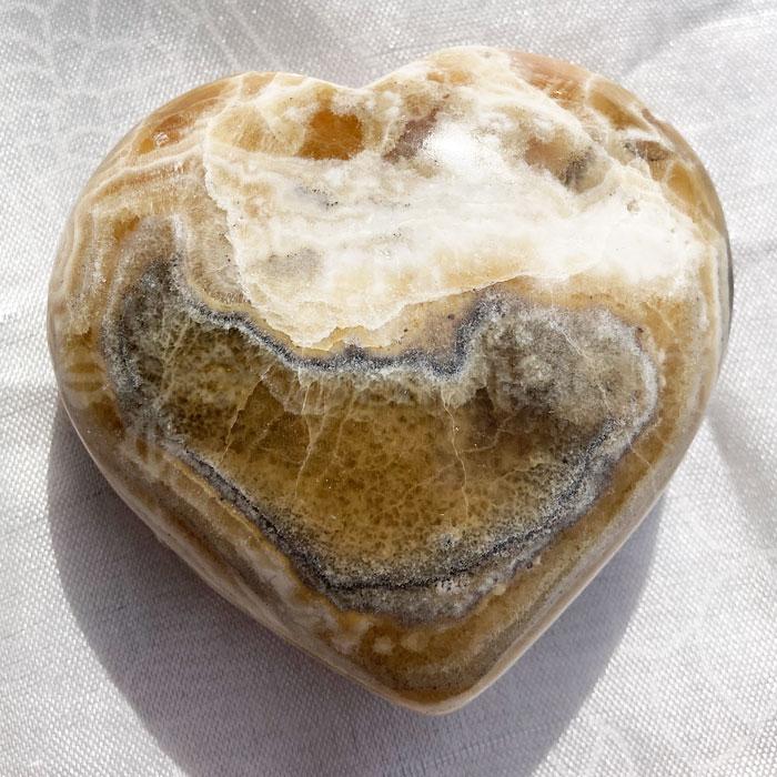 Zebra Kalcit ásvány szív