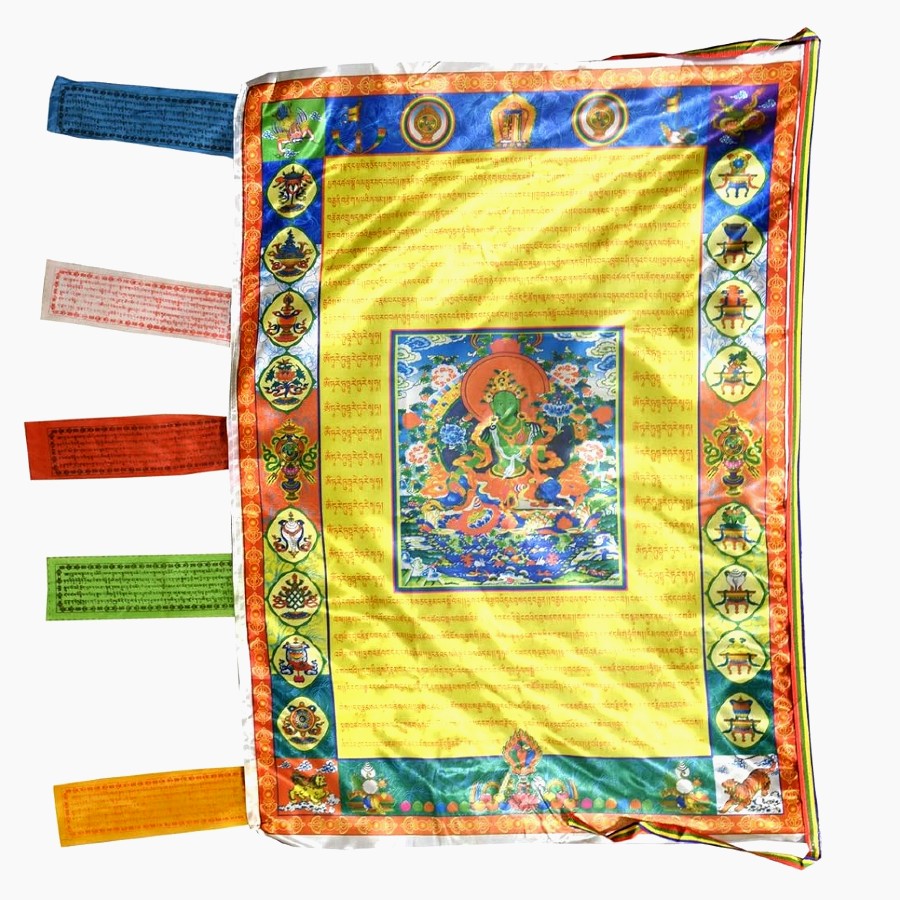 Zöld Tára óriás imazászló