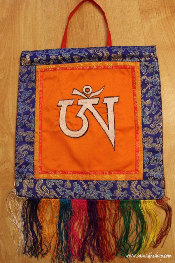 OM symbol wall hanging (white on orange)